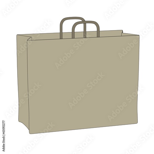 cartoon image of shopping bag © bescec