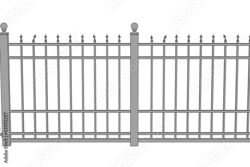 cartoon illustration of old fence © bescec