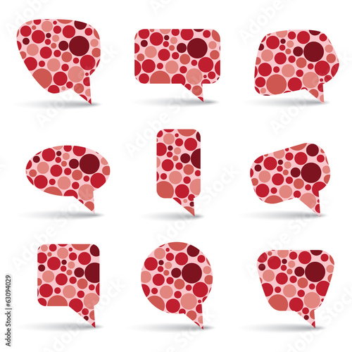 speak bubbles colorful circle pattern eps10