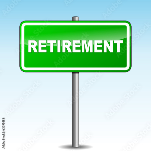 Vector retirement signpost