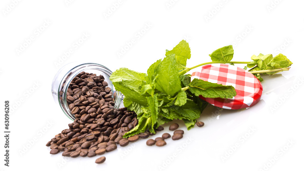 Fototapeta premium Coffee and mint