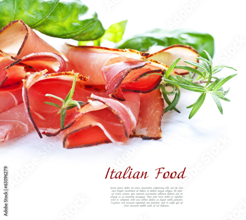 Parma ham. photo