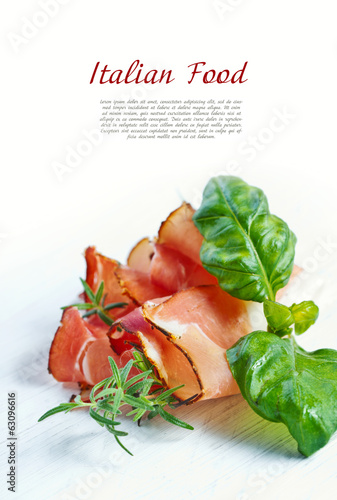 Parma ham. photo