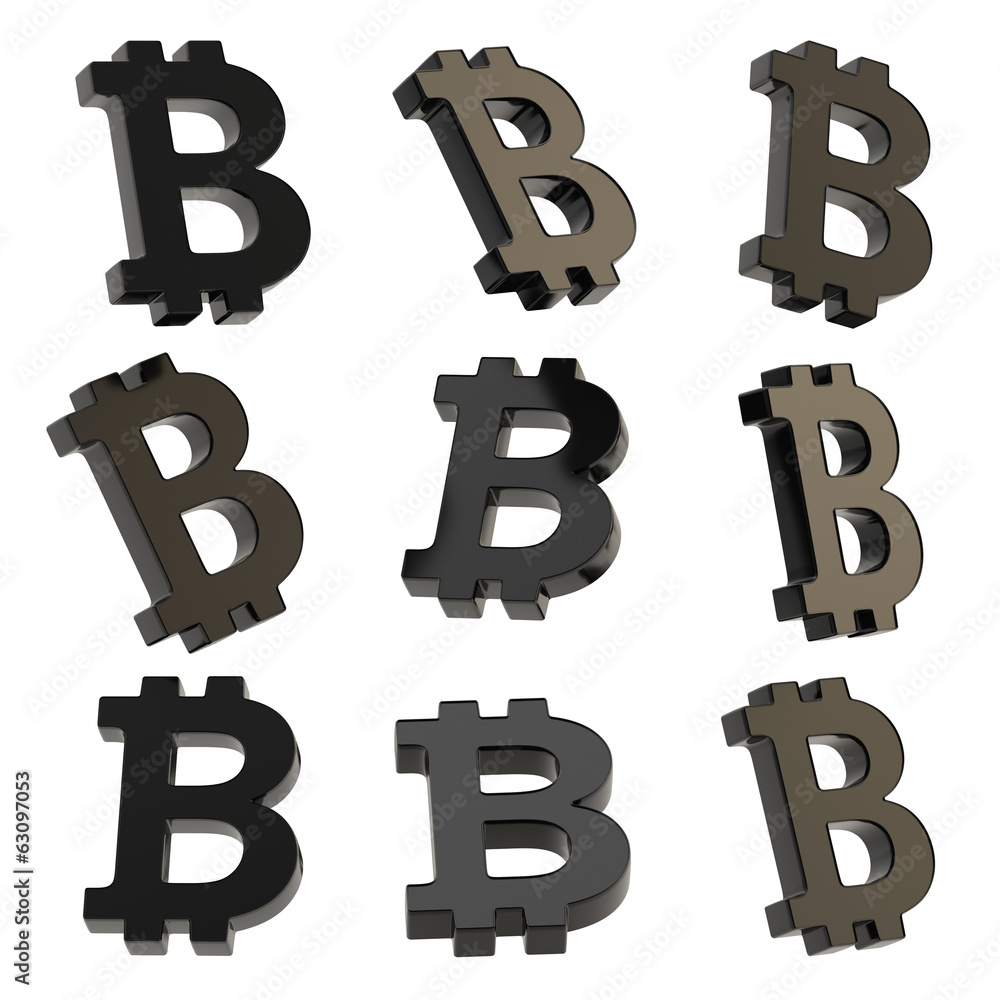 Obraz premium Bitcoin currency sign render