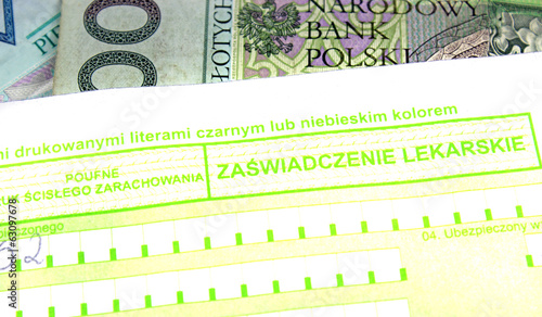 Obraz na płótnie sick leave