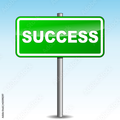 Vector success signpost
