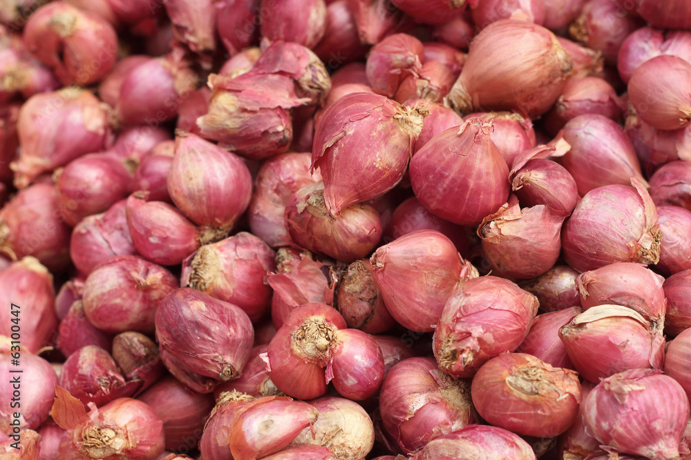 Shallot - asia red onion in the market Shallot - asia red onion in the market