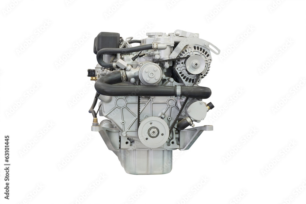 Obraz premium The image of an engine under the white background