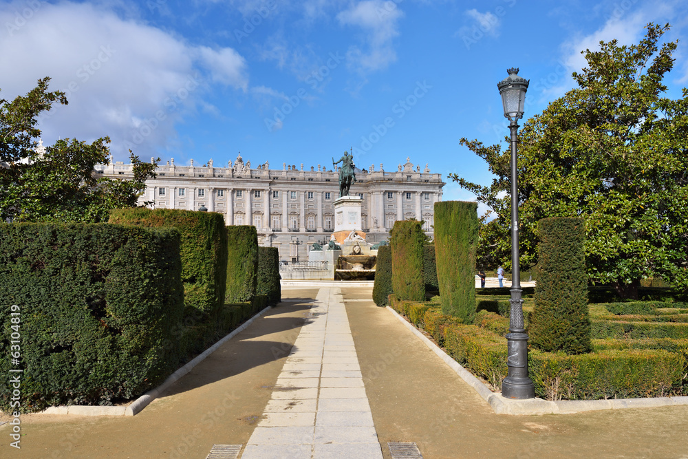 Madrid, Plaza de Oriente Central Gardens