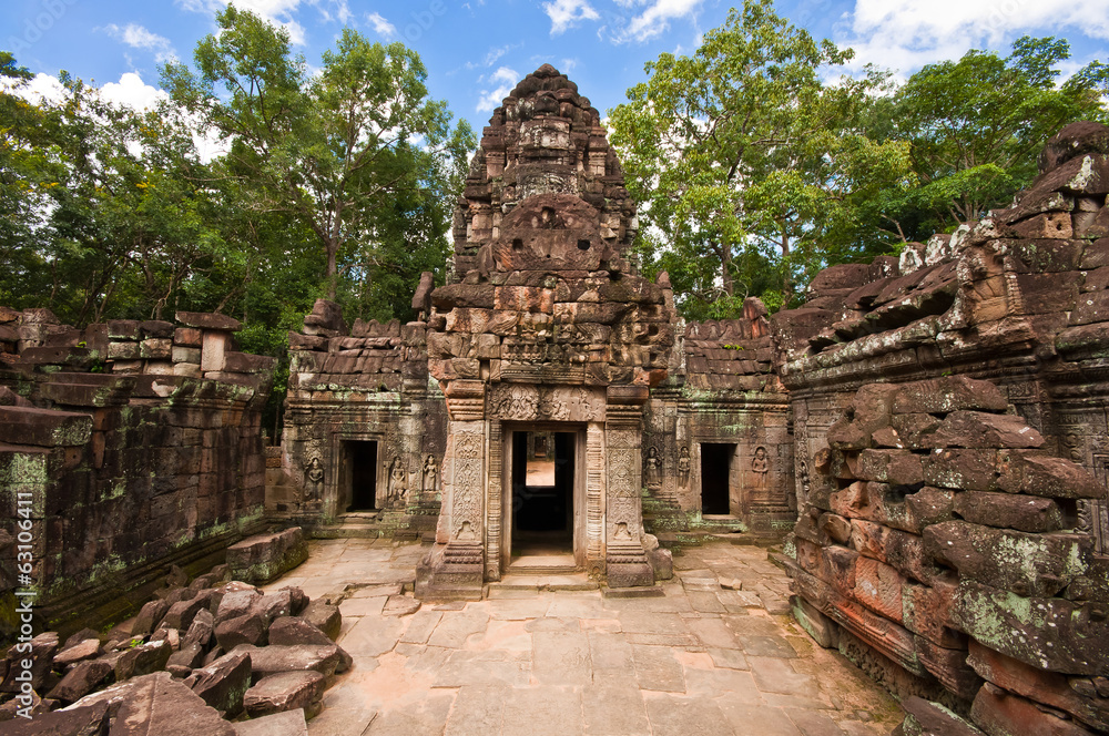 Ancient buddhist khmer temple in Angkor Wat, Cambodia.