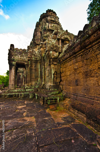 ancient buddhist khmer temple in Angkor Wat  Preah Khan temple