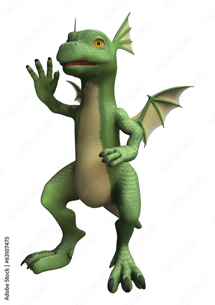 Fototapeta premium Waving Little Dragon
