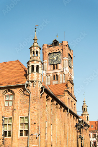 Tower with clock in Torun photo