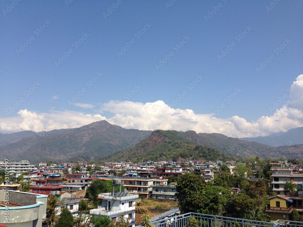 Sunny day in Pokhara, Nepal 