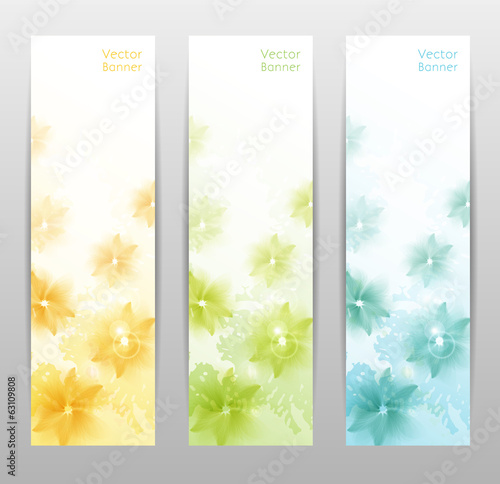 Abstract Flower Vector Background / Brochure Template / Banner.