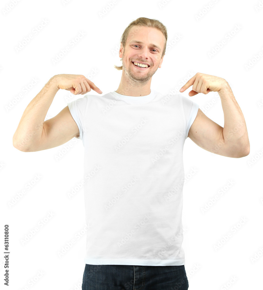 Handsome young man isolated on white Handsome young man isolated on white