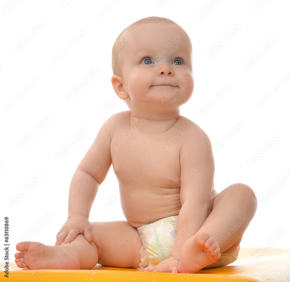 Child baby toddler sitting and happy smiling looking up Child baby toddler sitting and happy smiling looking up