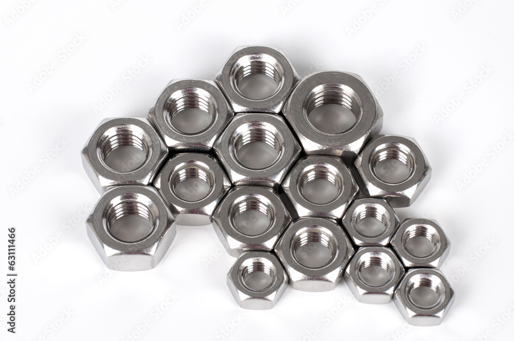 screw / nut isolated on the white backgrounds screw / nut isolated on the white backgrounds