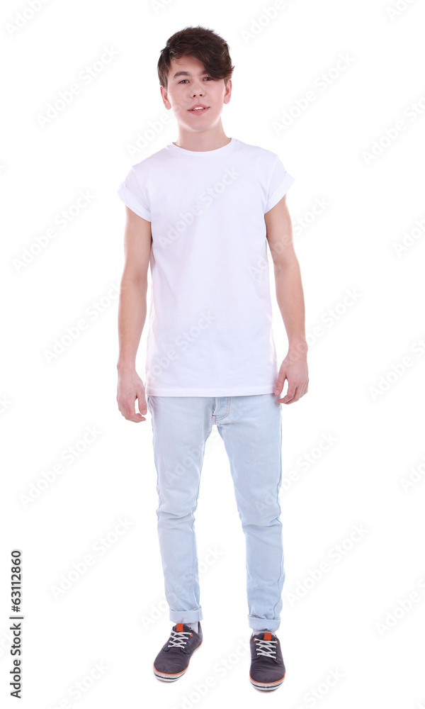 Handsome young man isolated on white Handsome young man isolated on white