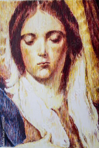 Maria magdalena, virgin image illustration