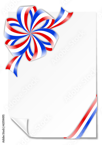 ruban et cocarde bleu blanc rouge