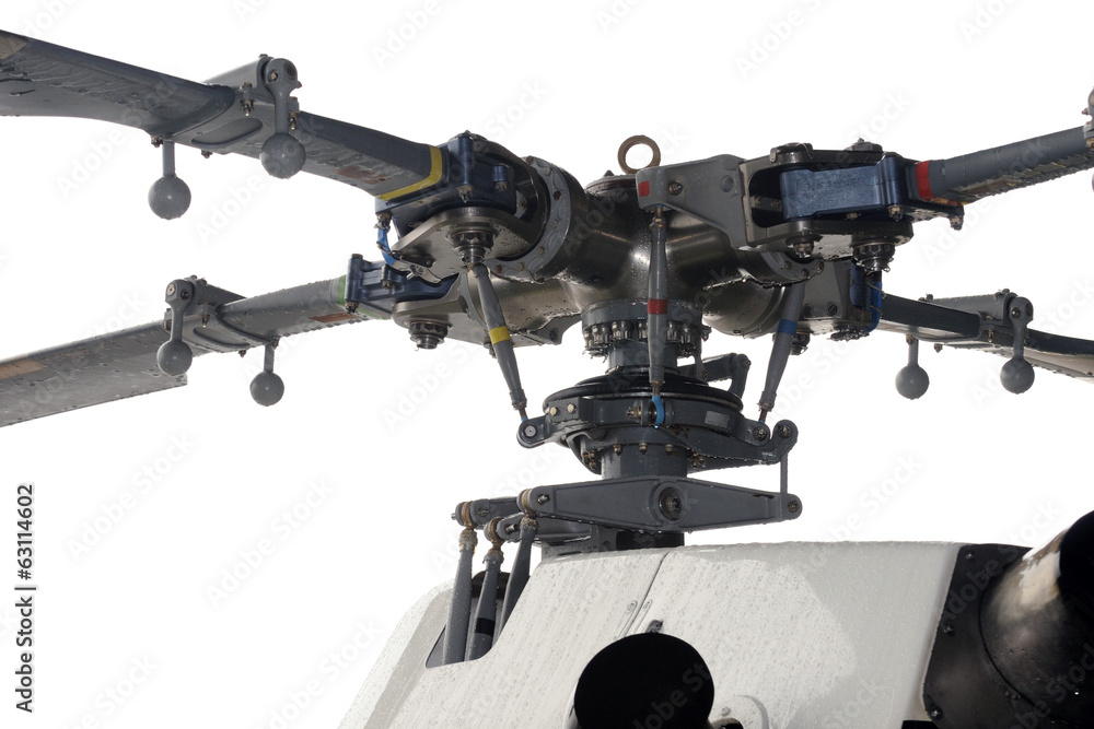 Close-up of a helicopter rotor Close-up of a helicopter rotor