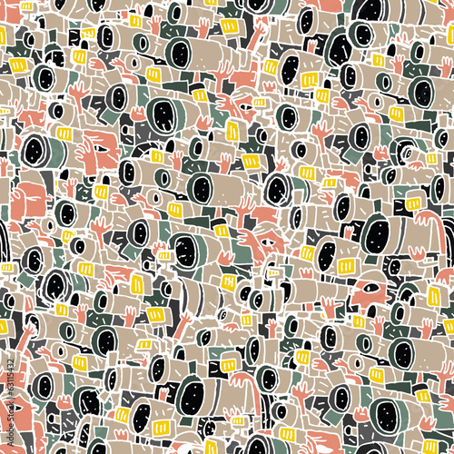 Paparazzi seamless pattern