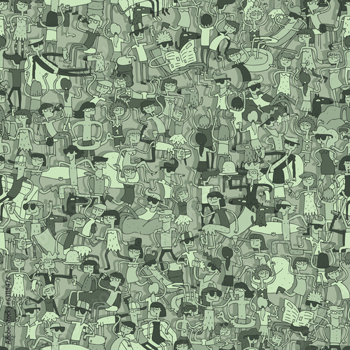 Dance party seamless pattern