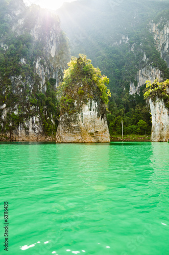 Beautiful island and green lake ( Guilin of Thailand ) © yongkiet