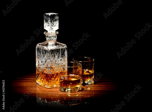 Canvas Print Whiskey on a table
