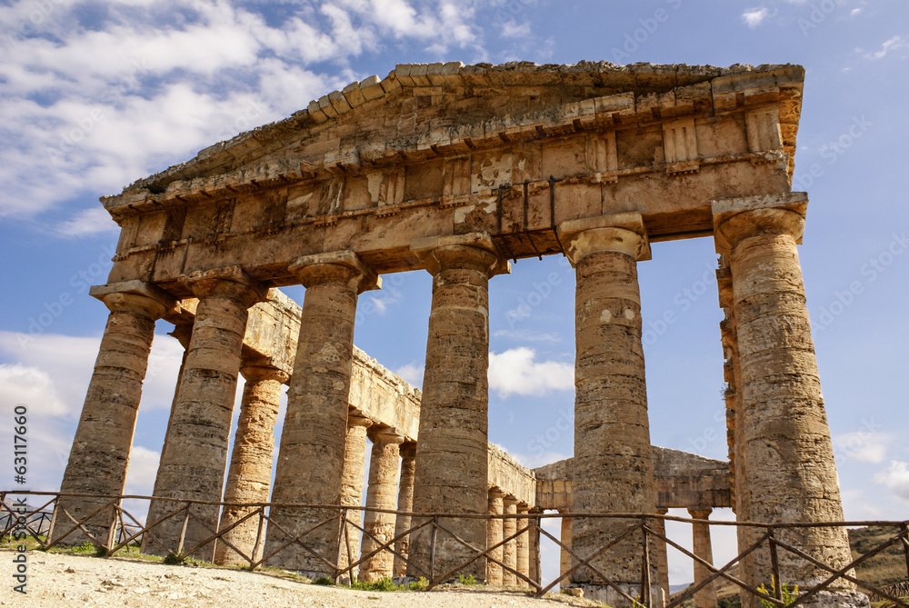 greek temple in the ancient city of Segesta, Sicily