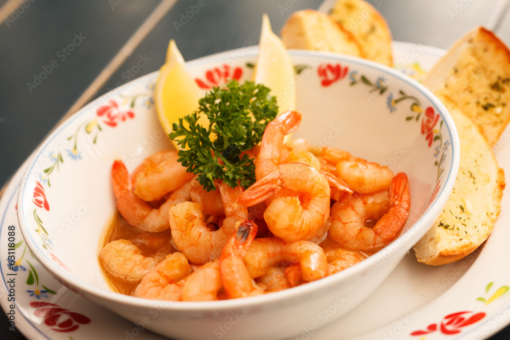 shrimps with lemon shrimps with lemon