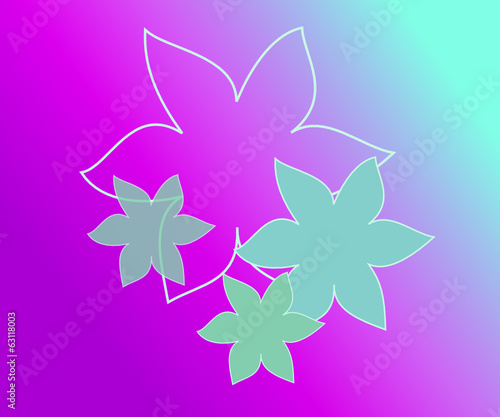 Fiori viola e azzurro