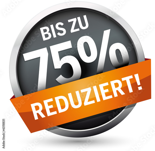 Button bis zu 75 Prozent reduziert