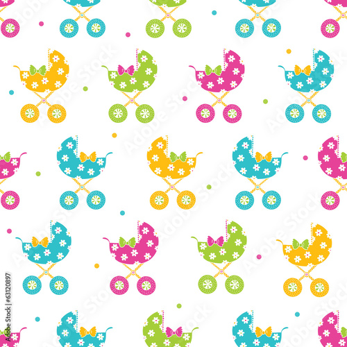 Children's seamless pattern for newborn babies.