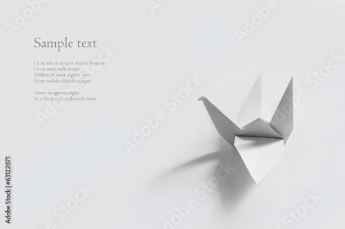 Fototapeta Naklejka Na Ścianę i Meble -  A paper origami crane
