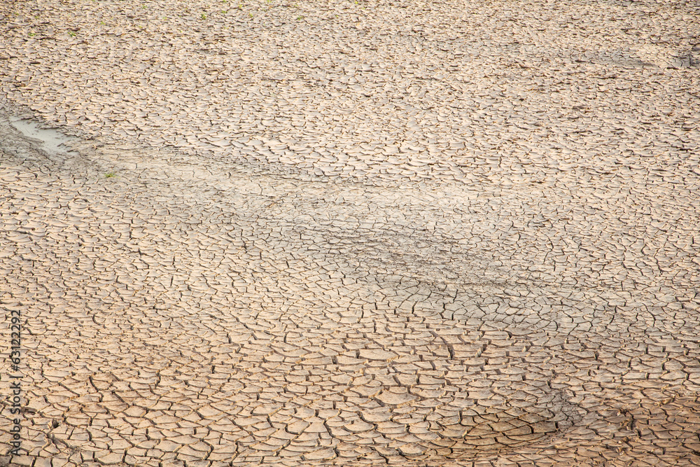 Soil drought landscape. Water crisis, cracks earth near drying water ...