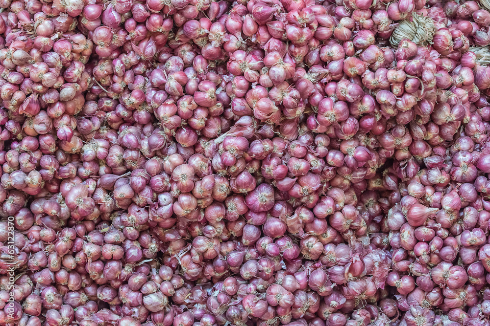 Shallot - asia red onion in market Shallot - asia red onion in market