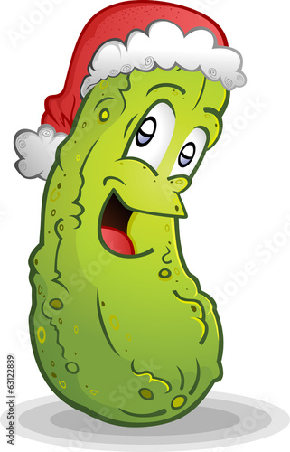 German Christmas Pickle Legend Cartoon Character