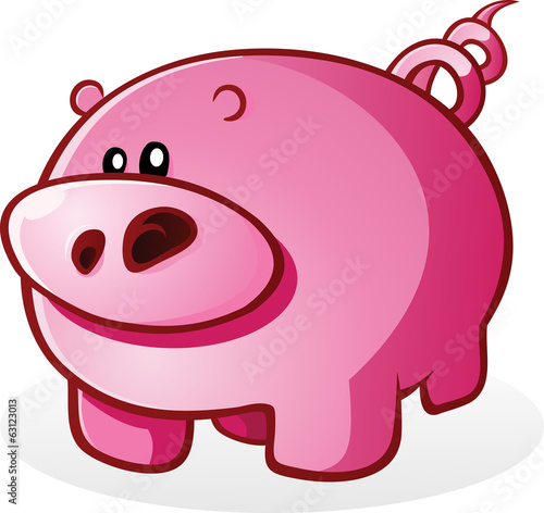 Pig Piglet Cartoon Character Illustration
