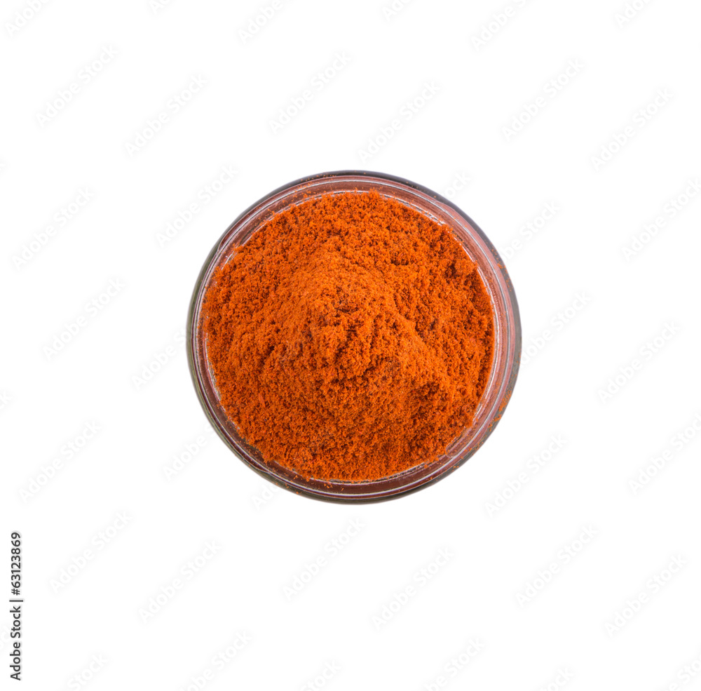 Curry powder spices over white background Curry powder spices over white background