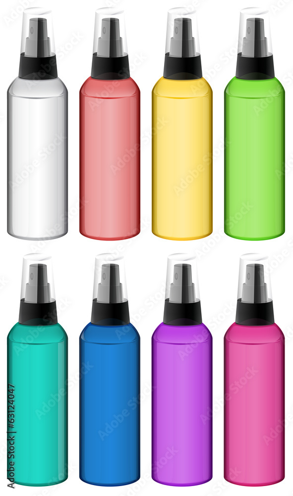 Collection of spray bottles Collection of spray bottles