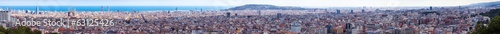 Day panoramic view of Barcelona