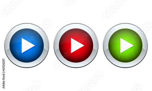 set of buttons with the image of a triangle