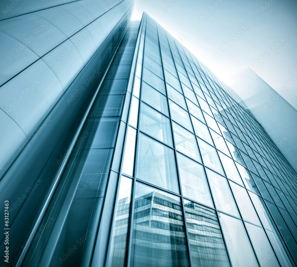 Modern glass silhouettes of building skyscrapers Modern glass silhouettes of building skyscrapers