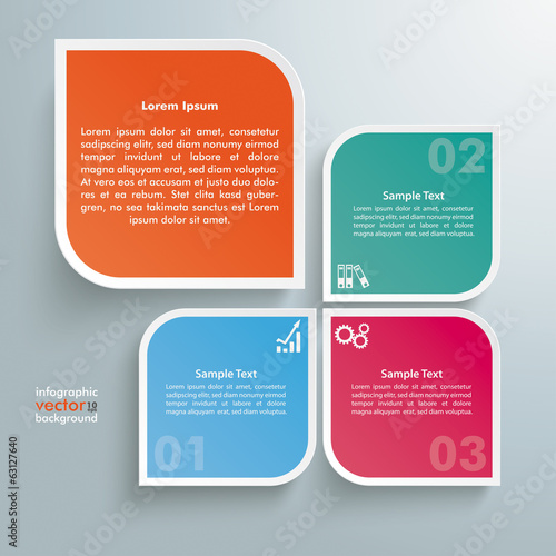 Round Colored Quadrates Template 3 Options Big One