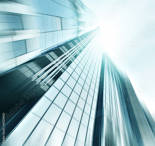 Modern glass silhouettes of building skyscrapers