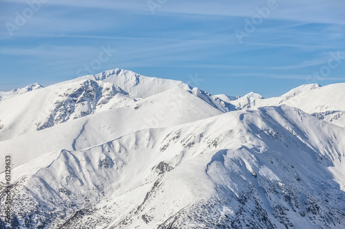 Landscape Tatra Mountains in winter