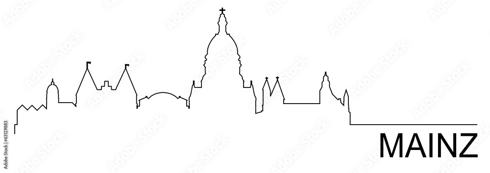 Fototapeta premium Skyline Mainz