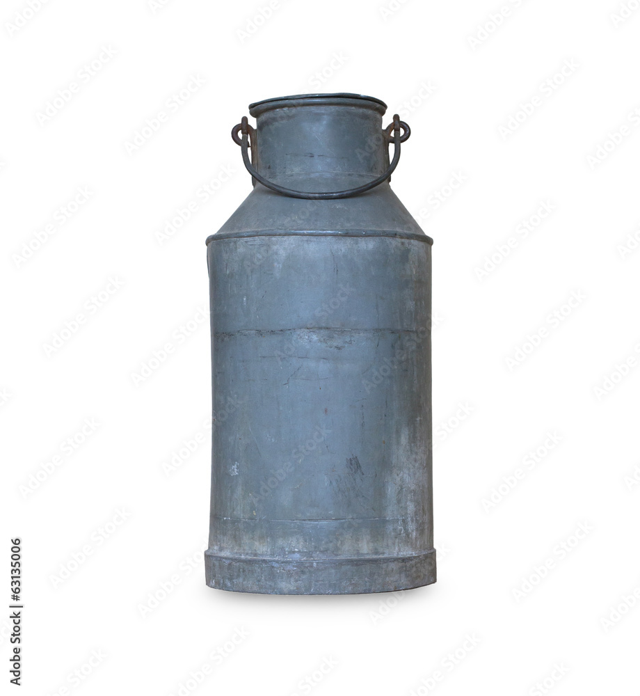 Old metal milk can Old metal milk can